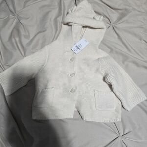 GAP Cream Knit Kids Jacket with Hood